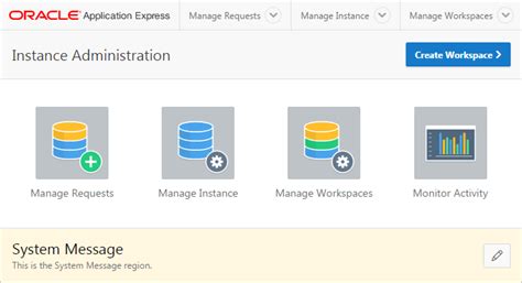 Oracle APEX Administration Services.